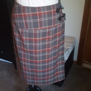 Cato Vintage Plaid Toggle Skirt